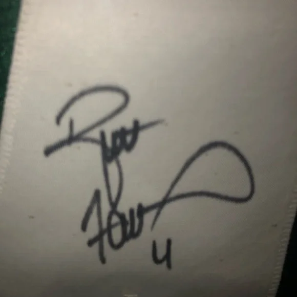 Framed Brett favre autograph jersey
